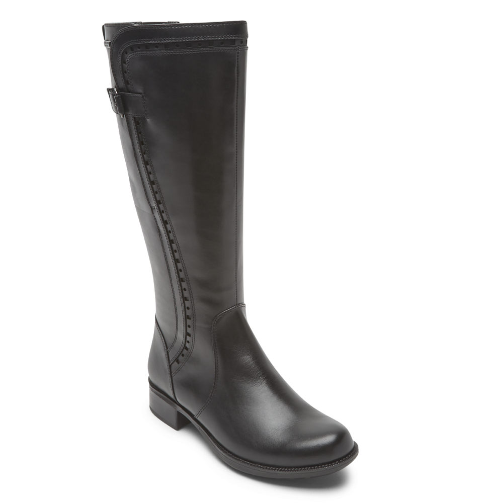 Botas Rockport Mujer Mexico - Copley Waterproof Tall Negros - GAUEQ9623